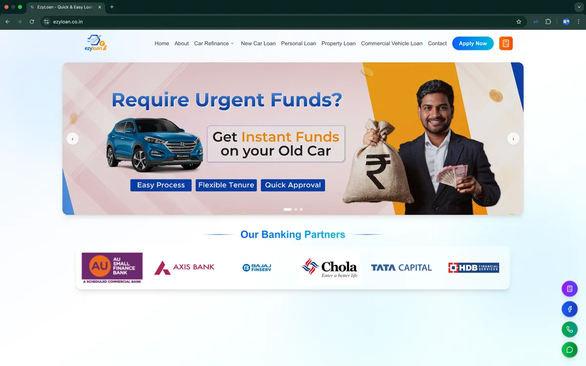 EzyLoan website screenshot